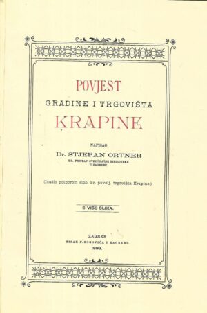 Stjepan Ortner: Povjest gradine i trgovišća Krapine