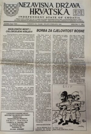 nezavisna država hrvatska- independent state of croatia / veljača.1993. br.2 god.31