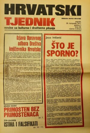 hrvatski tjednik - novine za kulturna i društvena pitanja 29.10.1971.