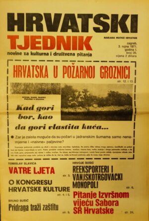 hrvatski tjednik - novine za kulturna i društvena pitanja 03.09.1971.