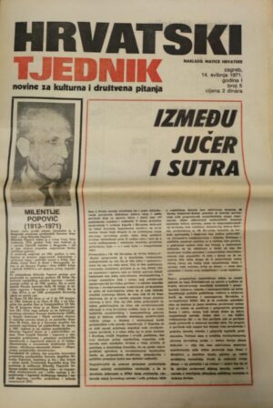 hrvatski tjednik - novine za kulturna i društvena pitanja 14.05.1971.