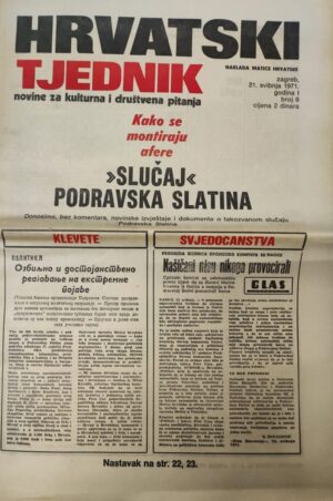 hrvatski tjednik - novine za kulturna i društvena pitanja 21.05.1971.