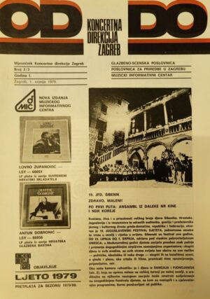 Od do - Mjesečnik Koncertne direkcije Zagreb Broj 2/3 - 1.srpnja.1979.