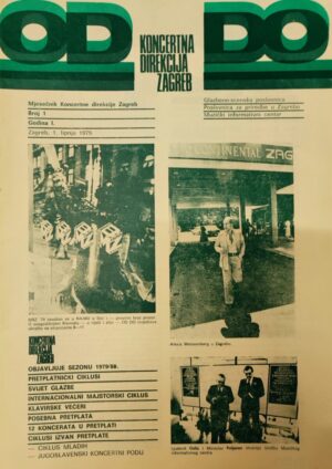 Od do - Mjesečnik Koncertne direkcije Zagreb Broj 1 - 1.lipnja.1979.