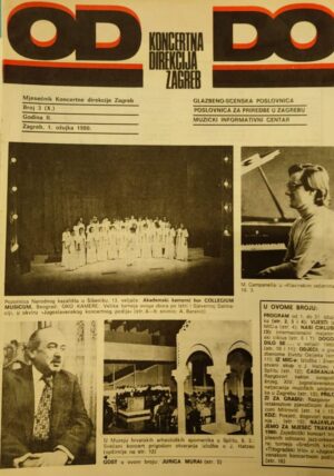 Od do - Mjesečnik Koncertne direkcije Zagreb Broj 3 - 1.ožujka.1980.