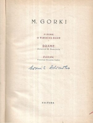 maksim gorki: pjesma o vjesniku bure – drame – Čovjek - djela v.