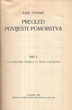 bare poparić: pregled povijesti pomorstva 1.dio