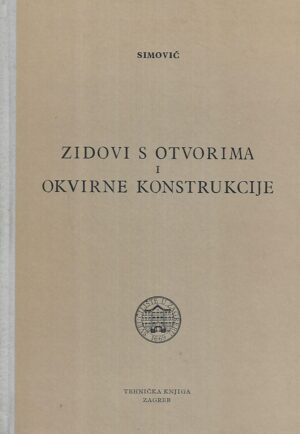 veselin simović: zidovi s otvorima i okvirne konstrukcije