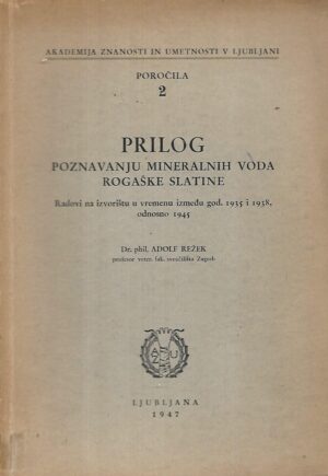 adolf režek: prilog poznavanju mineralnih voda rogaške slatine