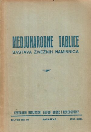 charlotte chatfield: tablice sastava živežnih namirnica za međunarodnu upotrebu