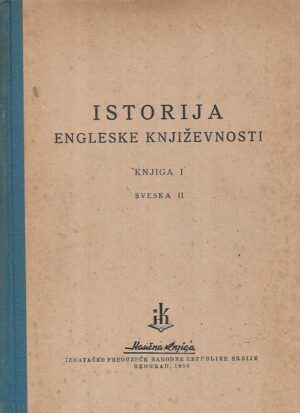 istorija engleske književnosti / knjiga i. - sveska ii.