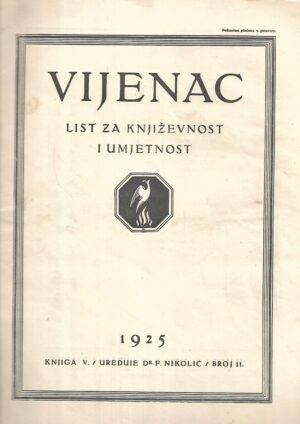 vijenac - list za književnost i umjetnost br.11 / 1925.