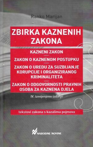 ranko marijan: zbirka kaznenih zakona - iv.izmijenjeno izdanje