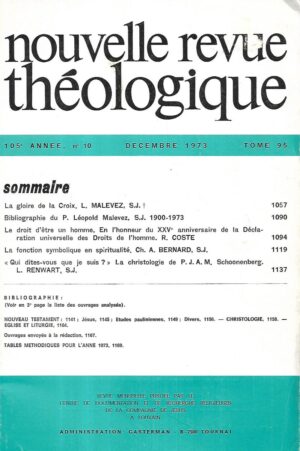 nouvelle revue théologique 10-1973