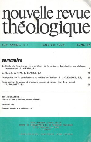 nouvelle revue théologique  1-1972