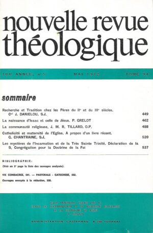 nouvelle revue théologique  5-1972