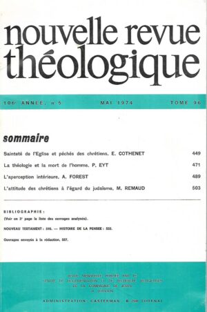 nouvelle revue théologique 5-1974