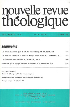 nouvelle revue théologique 6-1974