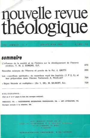 nouvelle revue théologique 7-1974