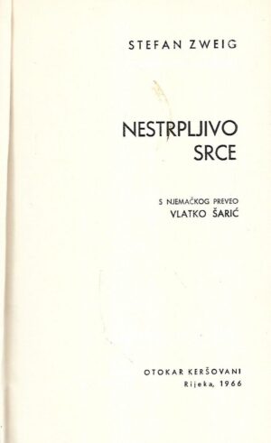 stefan zweig: nestrpljivo srce