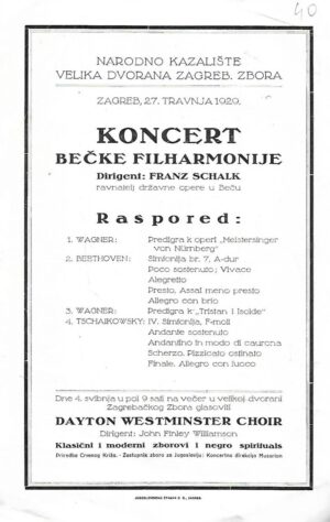 koncert bečke filharmonije - raspored