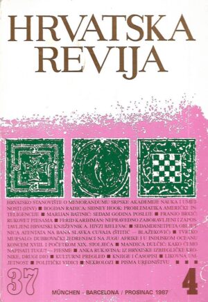 hrvatska revija 37- 4, prosinac.1987.