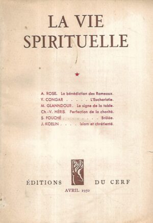 la vie spirituelle 350 / avril 1950