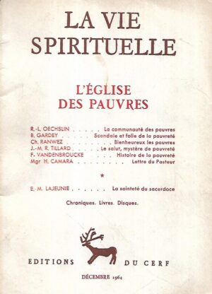 la vie spirituelle 511 / decembre 1964.