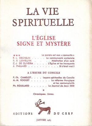 la vie spirituelle 512 / janvier 1965