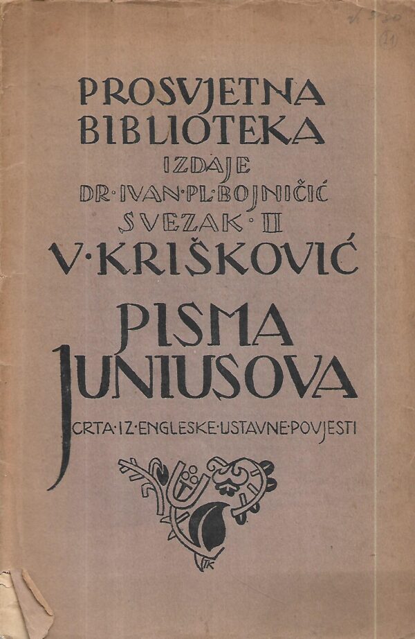 vinko krišković: pisma juniusova