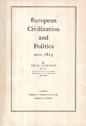 erik achorn: european civilization and politics since 1815