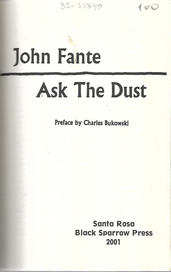 john fante: ask the dust