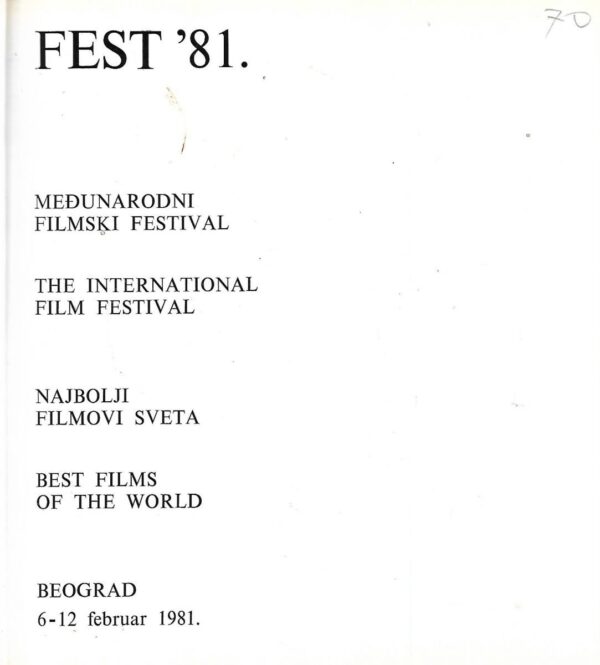 fest '81 - međunarodni filmski festival - najbolji filmovi sveta