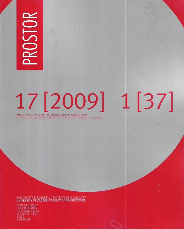 prostor 17(2009) 1(37) - znanstveni časopis za arhitekturu i urbanizam