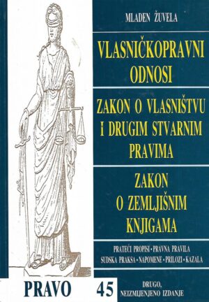 mladen Žuvela: vlasničkopravni odnosi / zakon o vlasništvu i drugim stvarnim pravima / zakon  o zemljišnim knjigama