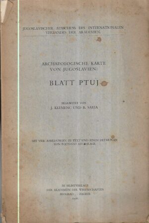 josip klemenc: archaeologische karte von jugoslavien - blatt ptuj sa potpisom autora