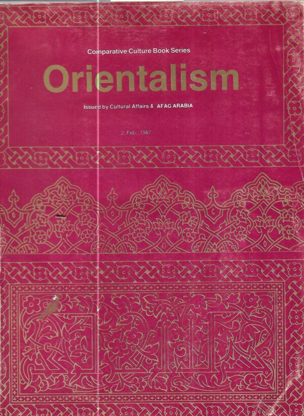 orientalism, comparative culture book series
