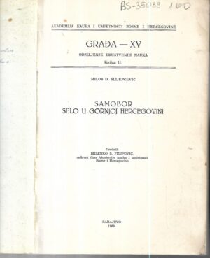 miloš Đ. slijepčević: samobor, selo u gornjoj hercegovini