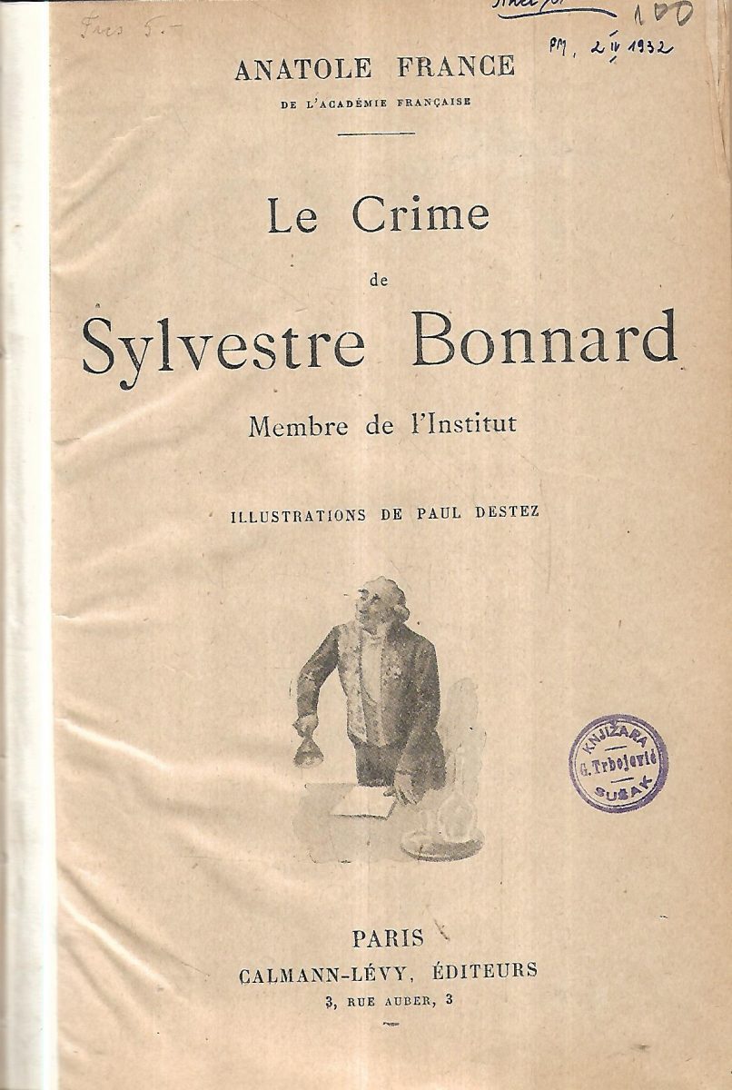 La Crime de Sylvestre Bonnard