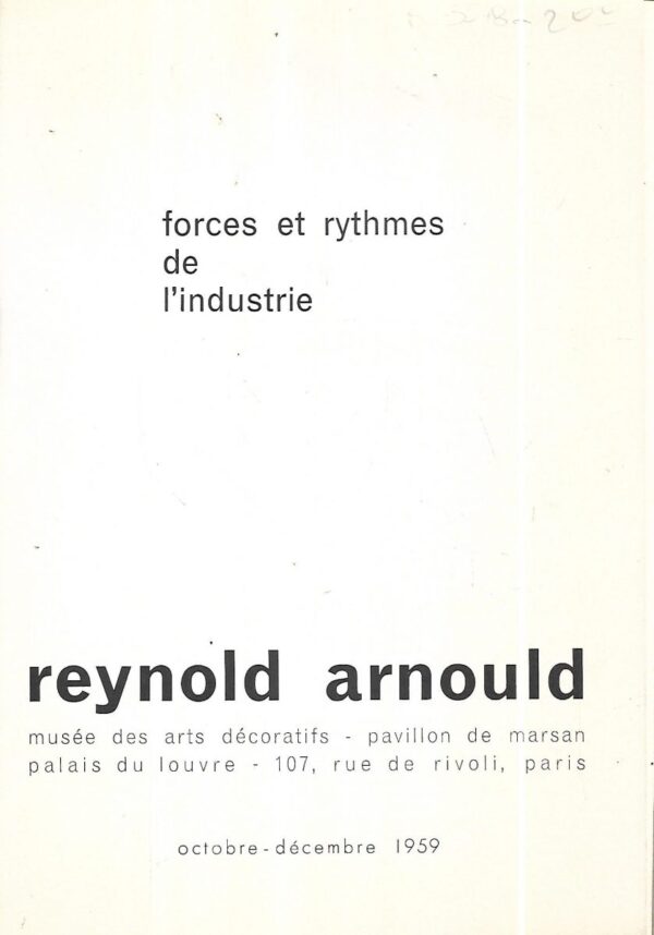 reynold arnould: forces et rythmes de l´industrie