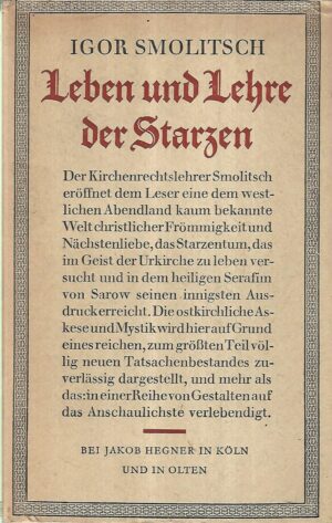 igor smolitsch: leben und lehre der strazen