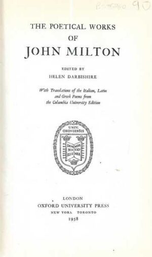 the poetical works of john milton