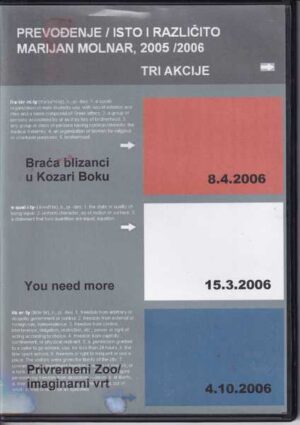 marijan molnar: prevođenje/isto i različito, cd