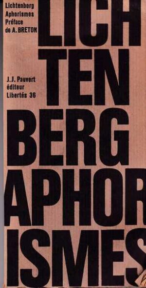 georg christoph lichtenberg: aphorismes