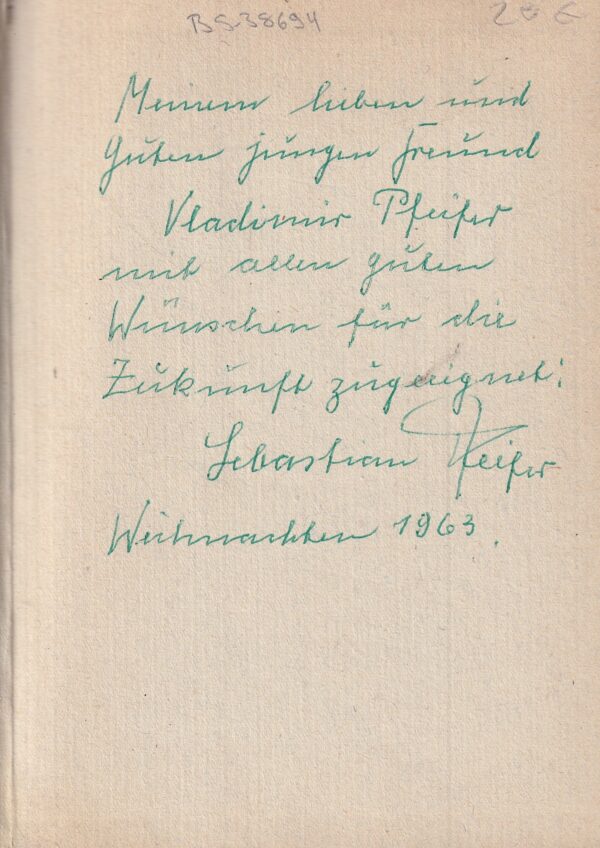sebastian pfeiffer-taschenbuch der deutschen vogelwelt [s potpisom]