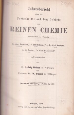 ludwig medicus, w. staedel: reinen chemie