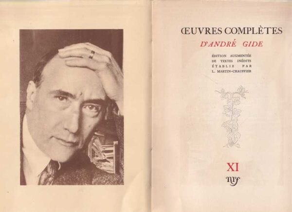 andre gide: oeuvres complètes xi