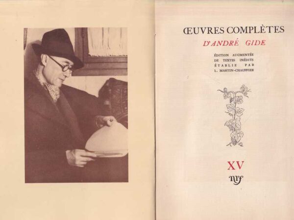 andre gide: oeuvres completes xv