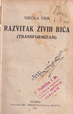 nikola fink: razvitak živih bića (transformizam)