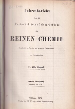 wilhelm staedel: reinen chemie 1873.